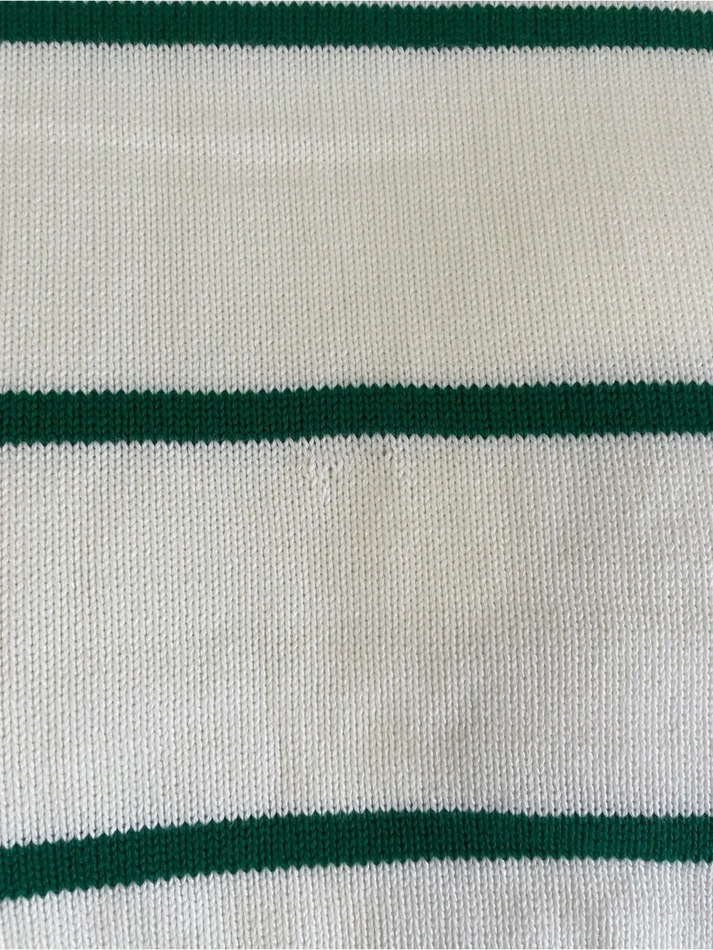 NWT J.Crew Heritage 100% Cotton Crewneck Sweater Ivory Jungle Green Stripe $118